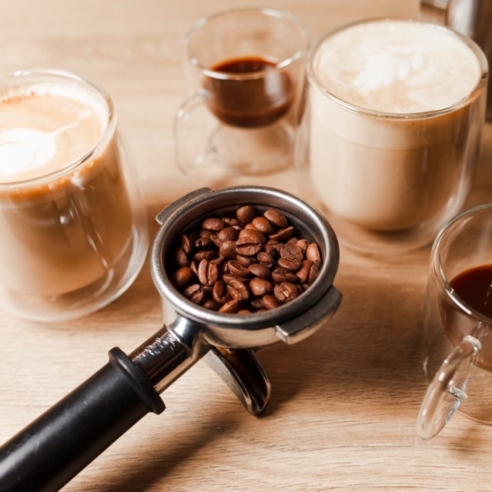 Professional coffee making accessories concept